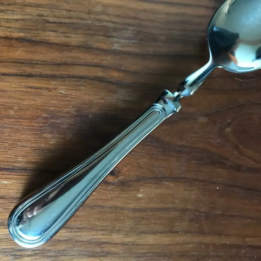 Williams Sonoma WSF15 Stainless France Glossy Silverware Single Oval Place Spoon